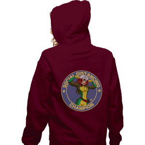 Shirts Zippered Hoodies, Unisex / Small / Maroon Rogue Social Distancing Champion