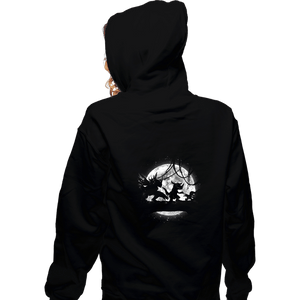 Daily_Deal_Shirts Zippered Hoodies, Unisex / Small / Black Moonlight Digivolution