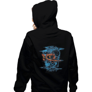 Shirts Zippered Hoodies, Unisex / Small / Black Glitchy Future