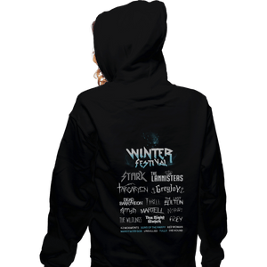 Shirts Zippered Hoodies, Unisex / Small / Black Winter Festival