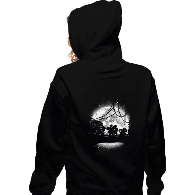 Shirts Zippered Hoodies, Unisex / Small / Black Moonlight Grass Type