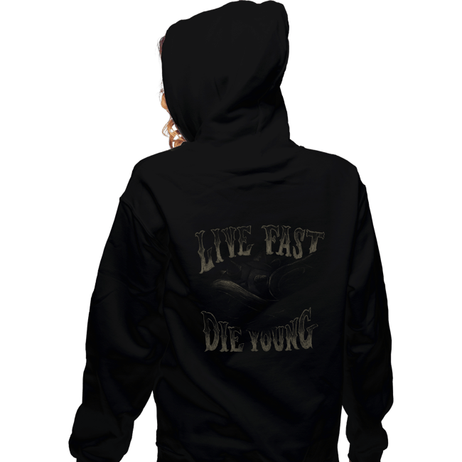 Shirts Zippered Hoodies, Unisex / Small / Black Live Fast Die Young