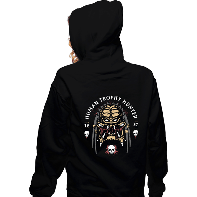 Shirts Zippered Hoodies, Unisex / Small / Black Human Trophy Hunter