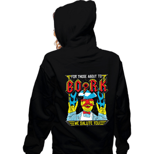 Daily_Deal_Shirts Zippered Hoodies, Unisex / Small / Black For Those About To Bork