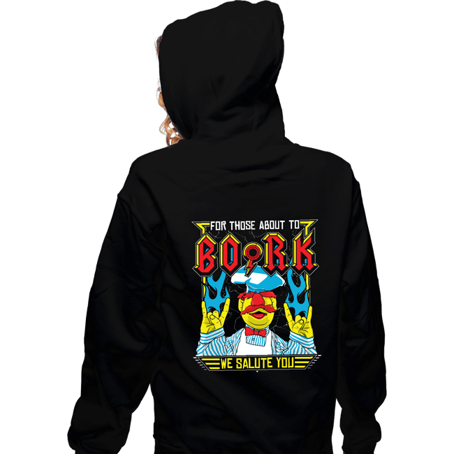Daily_Deal_Shirts Zippered Hoodies, Unisex / Small / Black For Those About To Bork