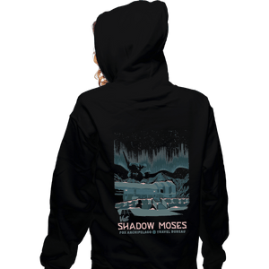 Shirts Zippered Hoodies, Unisex / Small / Black Visit Shadow Moses