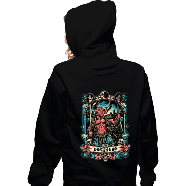 Daily_Deal_Shirts Zippered Hoodies, Unisex / Small / Black The Darkness Crest