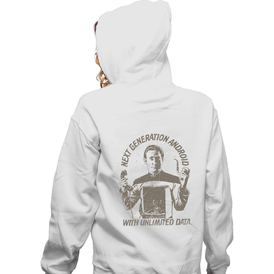 Shirts Zippered Hoodies, Unisex / Small / White Data Plan