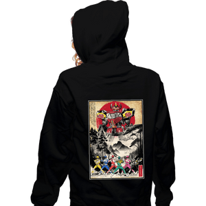 Daily_Deal_Shirts Zippered Hoodies, Unisex / Small / Black Rangers In Japan Woodblock