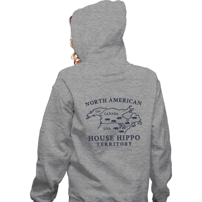 Daily_Deal_Shirts Zippered Hoodies, Unisex / Small / Sports Grey House Hippo Awareness
