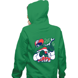 Shirts Zippered Hoodies, Unisex / Small / Irish Green Slippy Toad