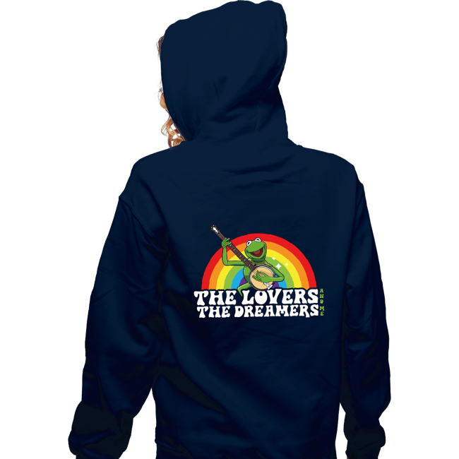 Daily_Deal_Shirts Zippered Hoodies, Unisex / Small / Navy Rainbow Connection
