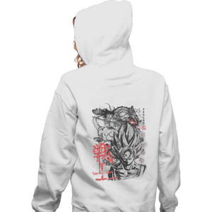 Shirts Zippered Hoodies, Unisex / Small / White Legend Of The Saiyan
