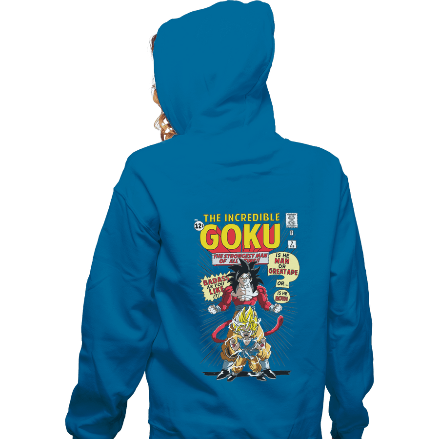 Shirts Zippered Hoodies, Unisex / Small / Royal Blue The Incredible Goku