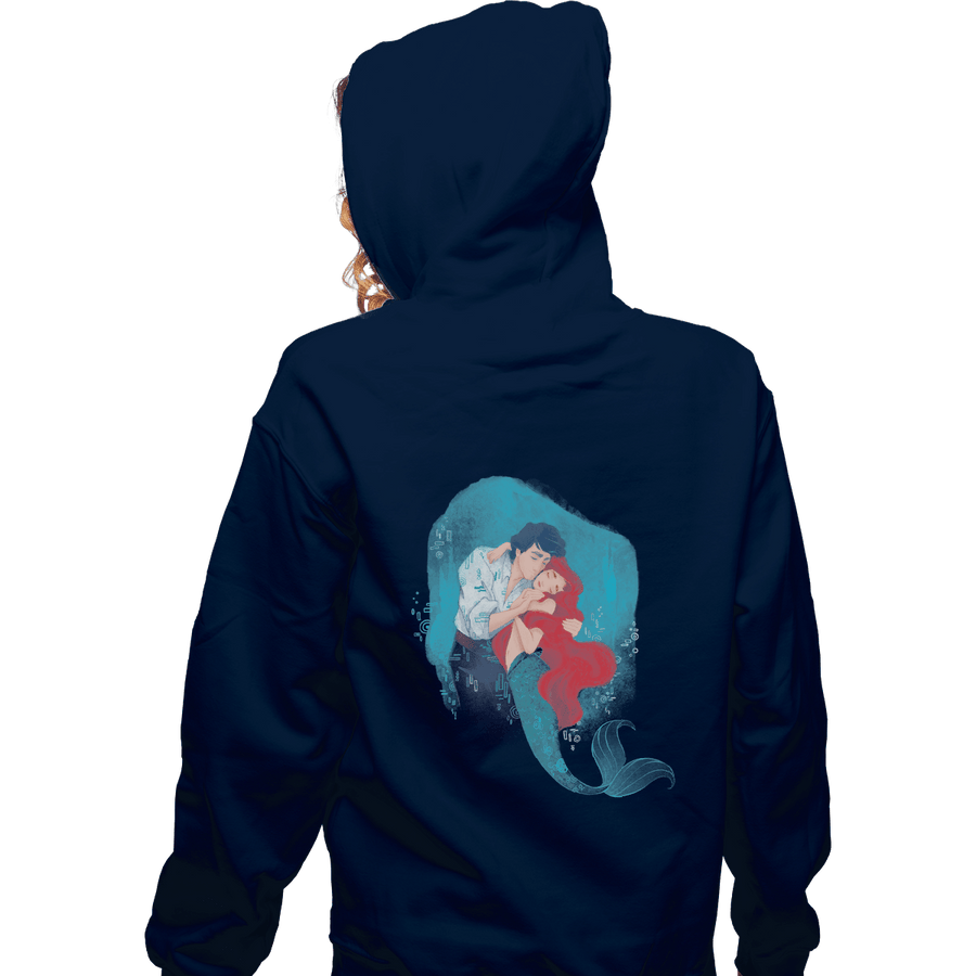 Shirts Zippered Hoodies, Unisex / Small / Navy Mermaid Kiss