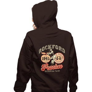 Daily_Deal_Shirts Zippered Hoodies, Unisex / Small / Dark Chocolate Rockford Peaches