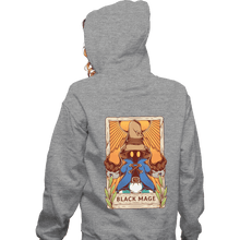 Load image into Gallery viewer, Secret_Shirts Zippered Hoodies, Unisex / Small / Sports Grey Black Mage Tarot Card
