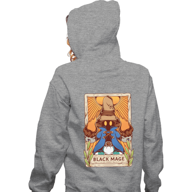 Secret_Shirts Zippered Hoodies, Unisex / Small / Sports Grey Black Mage Tarot Card