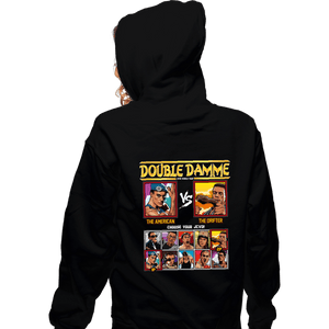 Shirts Zippered Hoodies, Unisex / Small / Black Double Damme