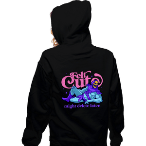 Secret_Shirts Zippered Hoodies, Unisex / Small / Black Felt Cute!