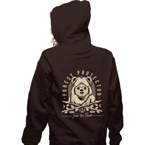 Shirts Zippered Hoodies, Unisex / Small / Dark Chocolate The Forest Protector
