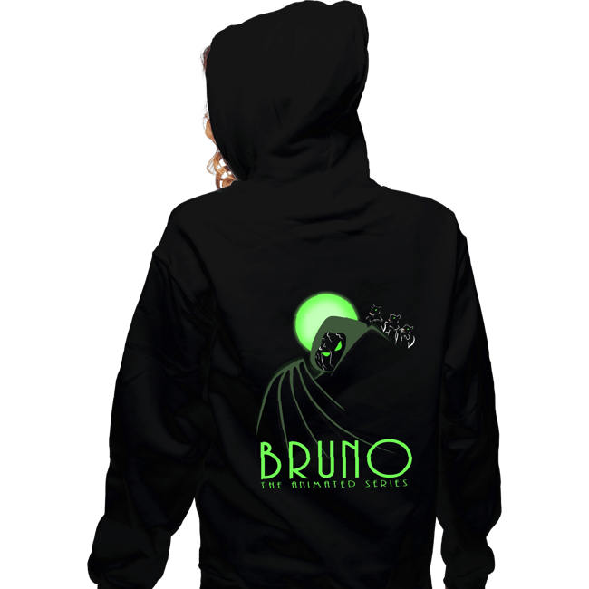 Daily_Deal_Shirts Zippered Hoodies, Unisex / Small / Black Bruno The Animated Series