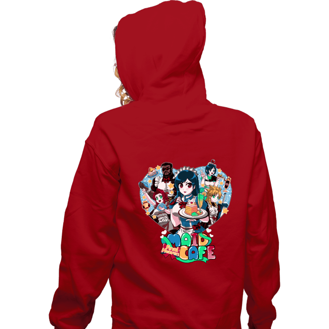 Shirts Zippered Hoodies, Unisex / Small / Red Final Heaven Maid Cafe