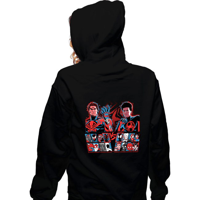 Daily_Deal_Shirts Zippered Hoodies, Unisex / Small / Black Spider Fighter