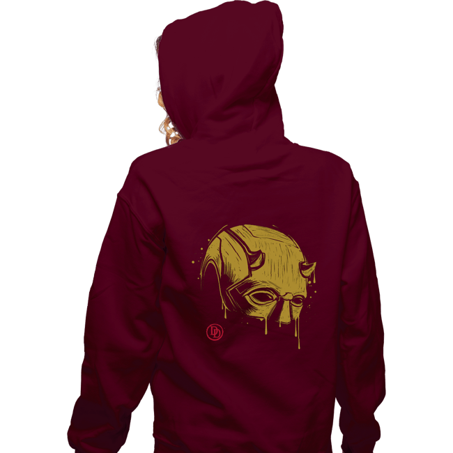 Daily_Deal_Shirts Zippered Hoodies, Unisex / Small / Maroon DevilMask