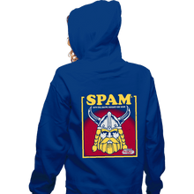 Load image into Gallery viewer, Daily_Deal_Shirts Zippered Hoodies, Unisex / Small / Royal Blue Spam
