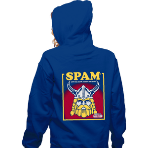 Daily_Deal_Shirts Zippered Hoodies, Unisex / Small / Royal Blue Spam