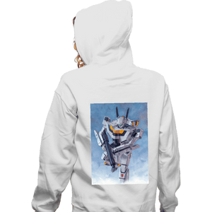 Daily_Deal_Shirts Zippered Hoodies, Unisex / Small / White VF-1S Watercolor