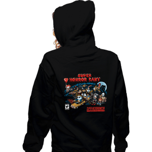 Daily_Deal_Shirts Zippered Hoodies, Unisex / Small / Black Super Horror Kart