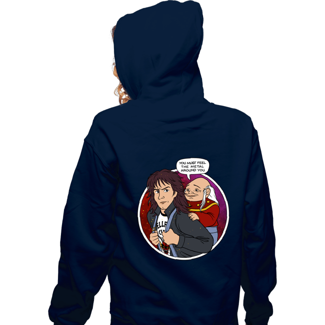 Daily_Deal_Shirts Zippered Hoodies, Unisex / Small / Navy Feel The Metal