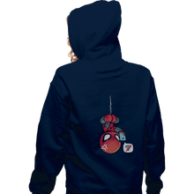 Load image into Gallery viewer, Shirts Zippered Hoodies, Unisex / Small / Navy Chibi Spider
