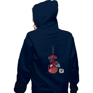 Shirts Zippered Hoodies, Unisex / Small / Navy Chibi Spider