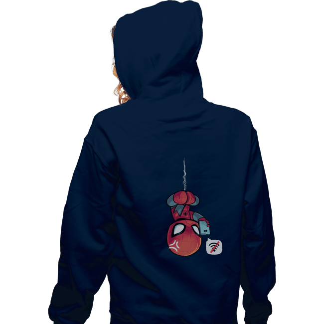 Shirts Zippered Hoodies, Unisex / Small / Navy Chibi Spider