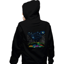 Load image into Gallery viewer, Daily_Deal_Shirts Zippered Hoodies, Unisex / Small / Black Starry City Night
