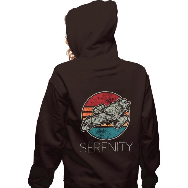 Shirts Zippered Hoodies, Unisex / Small / Dark Chocolate Vintage Serenity