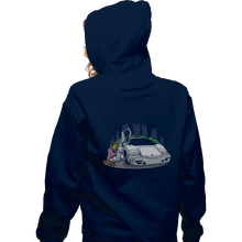 Load image into Gallery viewer, Shirts Zippered Hoodies, Unisex / Small / Navy Troy Wolf
