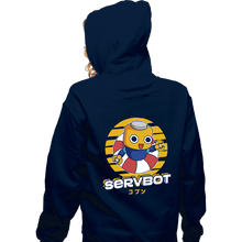 Load image into Gallery viewer, Shirts Zippered Hoodies, Unisex / Small / Navy Servbot Summer
