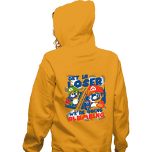 Load image into Gallery viewer, Daily_Deal_Shirts Zippered Hoodies, Unisex / Small / White Plumbing Time
