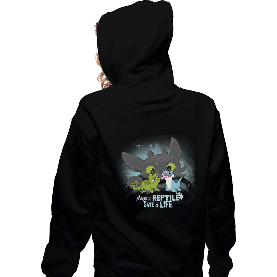 Shirts Pullover Hoodies, Unisex / Small / Black Adopt A Reptile