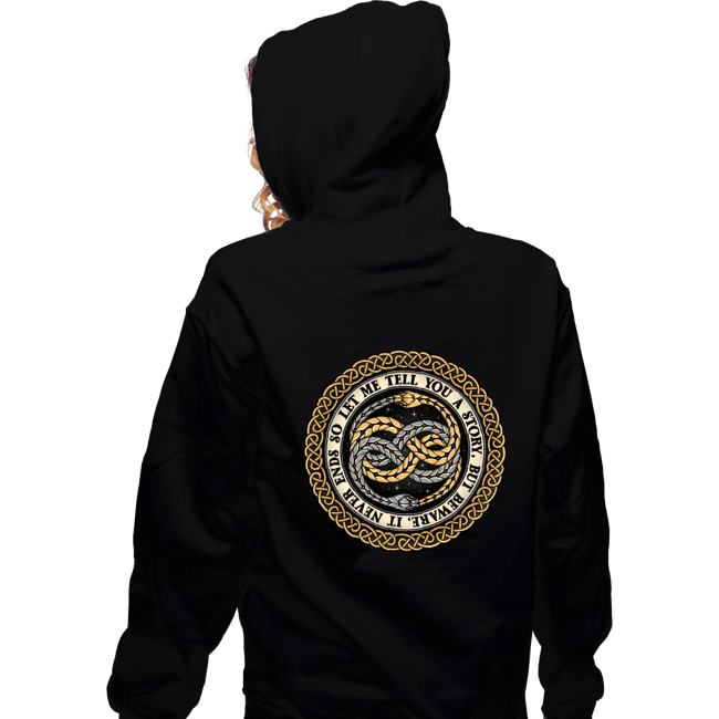 Daily_Deal_Shirts Zippered Hoodies, Unisex / Small / Black Never Ending Emblem