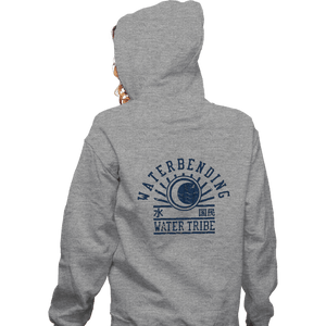 Shirts Zippered Hoodies, Unisex / Small / Sports Grey Water Bending