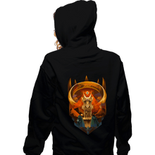 Load image into Gallery viewer, Daily_Deal_Shirts Zippered Hoodies, Unisex / Small / Black Art Deco Dark Fortress
