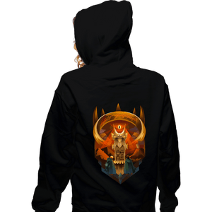 Daily_Deal_Shirts Zippered Hoodies, Unisex / Small / Black Art Deco Dark Fortress