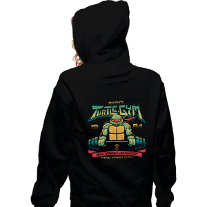 Daily_Deal_Shirts Zippered Hoodies, Unisex / Small / Black Raph's Turtle Gym