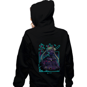 Shirts Zippered Hoodies, Unisex / Small / Black Neon Moon