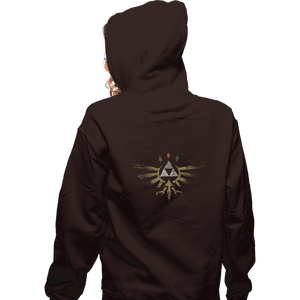 Shirts Zippered Hoodies, Unisex / Small / Dark Chocolate True Hyrule Power